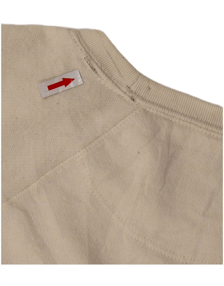 CHAMPION Sweat-Shirt Homme Blanc Cassé Large Polyester