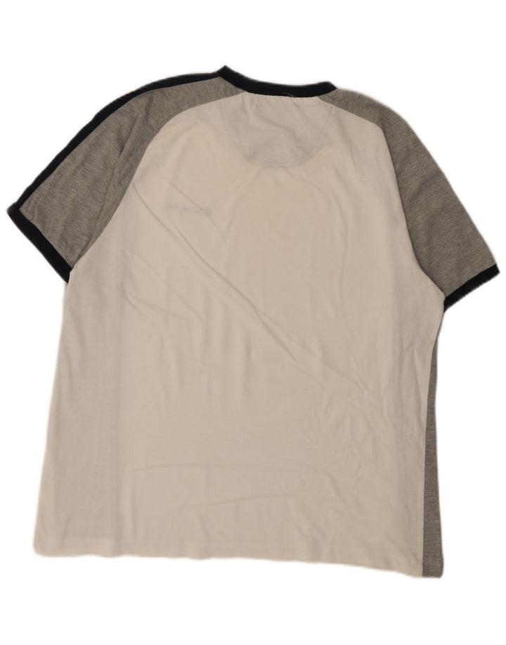 Champion T-Shirt Homme Haut Large Blanc Colourblock