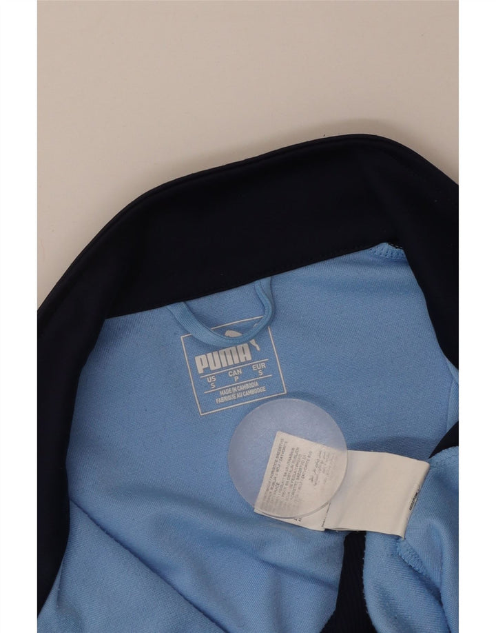 PUMA Veste de survêtement Borussia pour femme UK 10 Small Bleu Colorblock