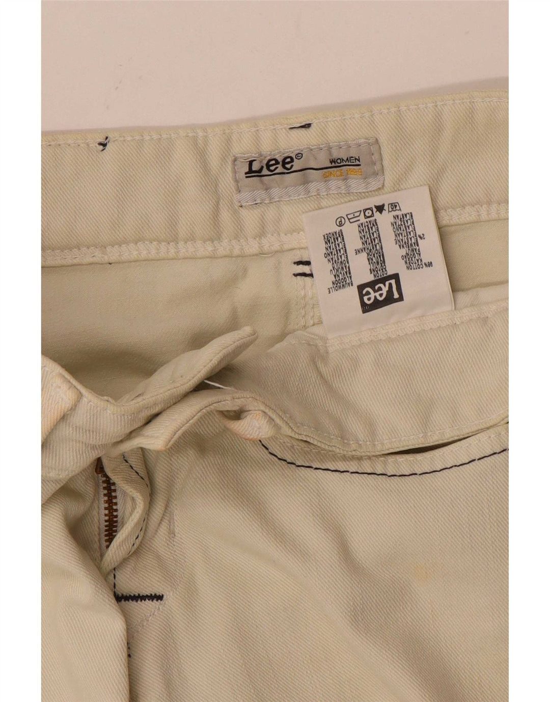 Lee Jean Slim Amy Femme W27 L33 Coton Blanc Cassé