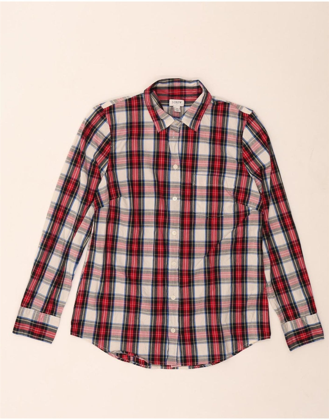 J. Crew Chemise Femme UK 10 Petit Coton à Carreaux Rouge