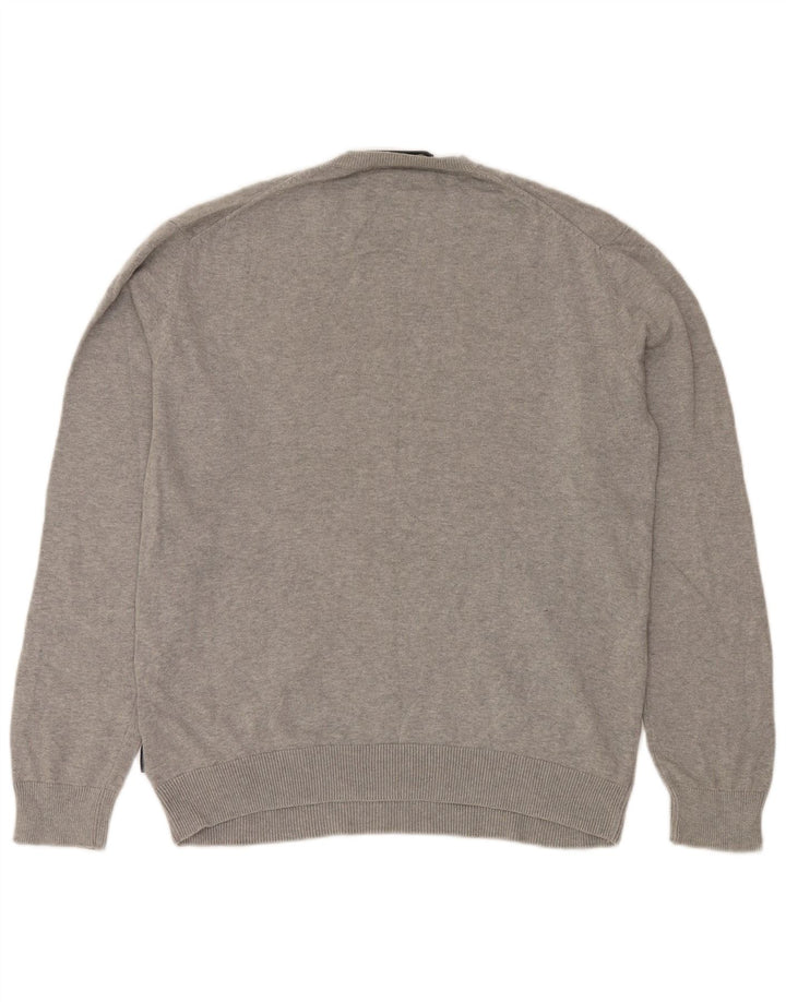 FRENCH CONNECTION Pull Col Rond Homme Gris Moyen Coton
