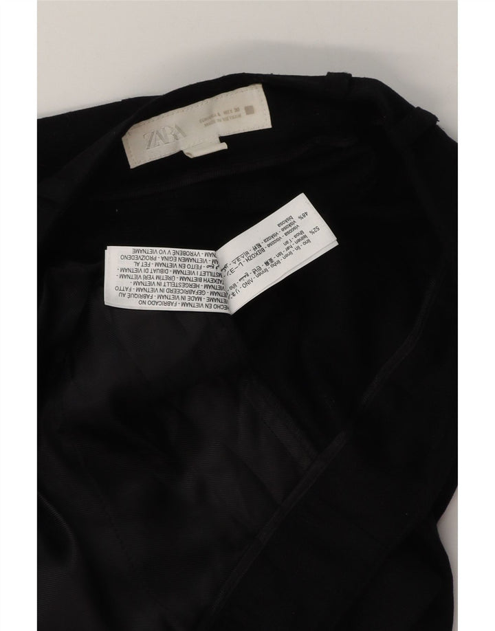 Zara Short Chino Femme Large W32 Lin Noir