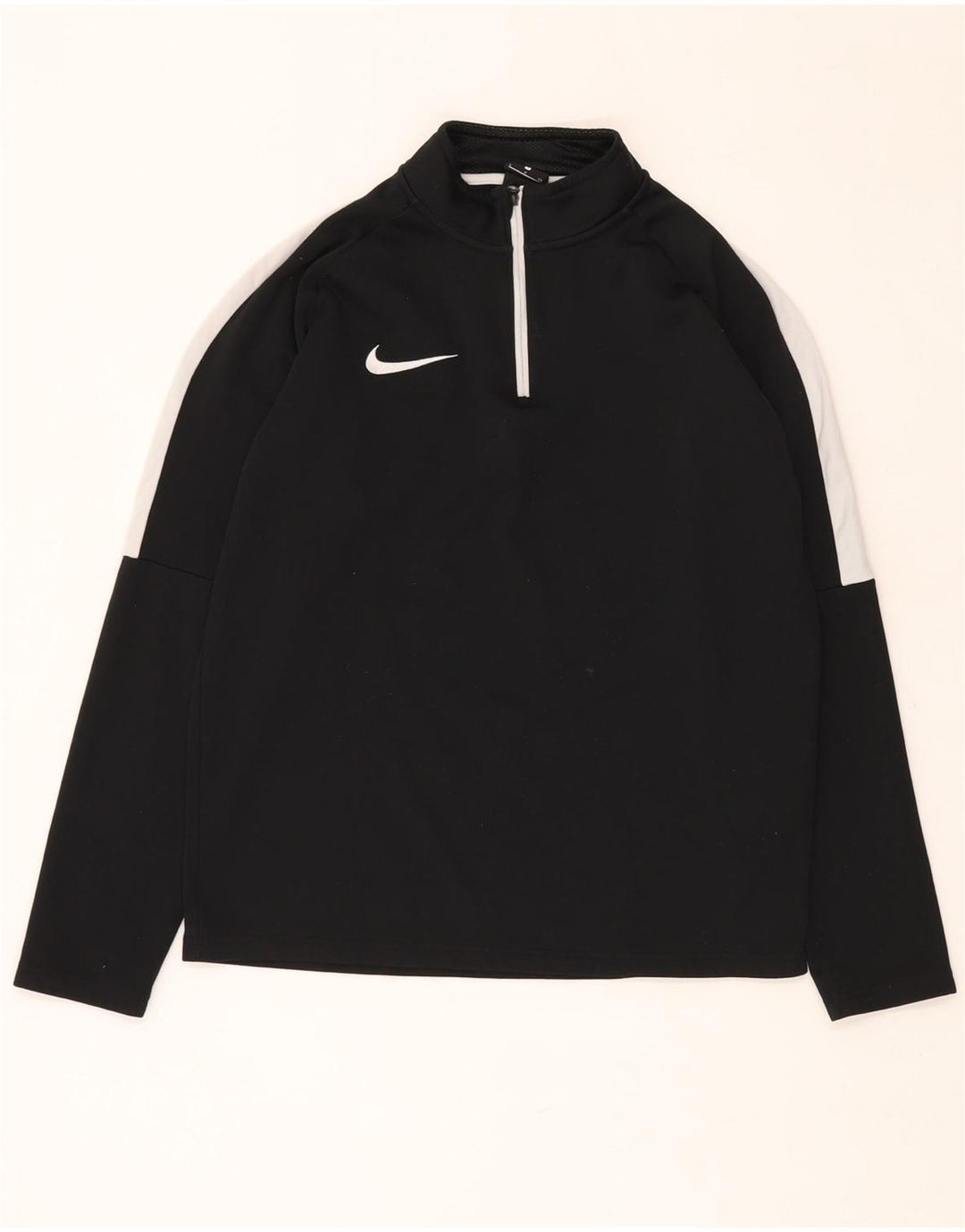 NIKE Haut de survêtement Dri Fit à col zippé pour homme, petit color block noir