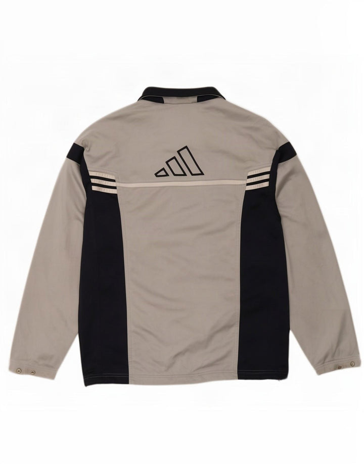 Adidas Veste de Survêtement Graphique Homme Gris Moyen Polyester Colorblock