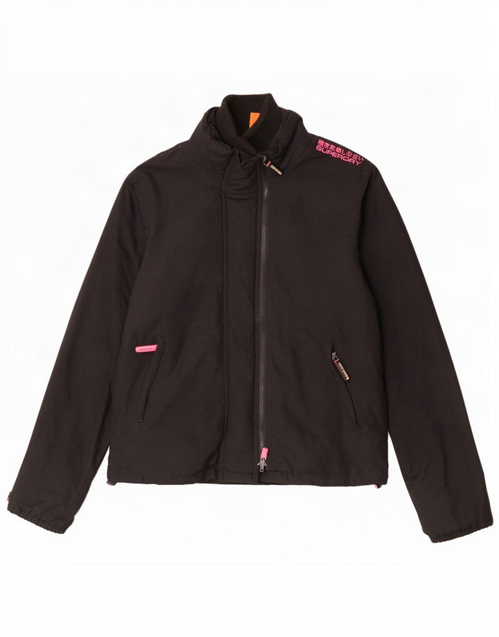Superdry Veste de Pluie The Windcheater Femme UK 18 XL Nylon Noir