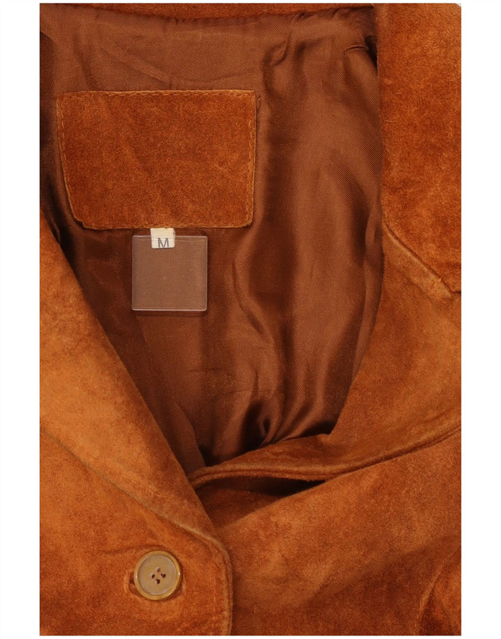 veste en daim femme vintage UK 14 Brun moyen