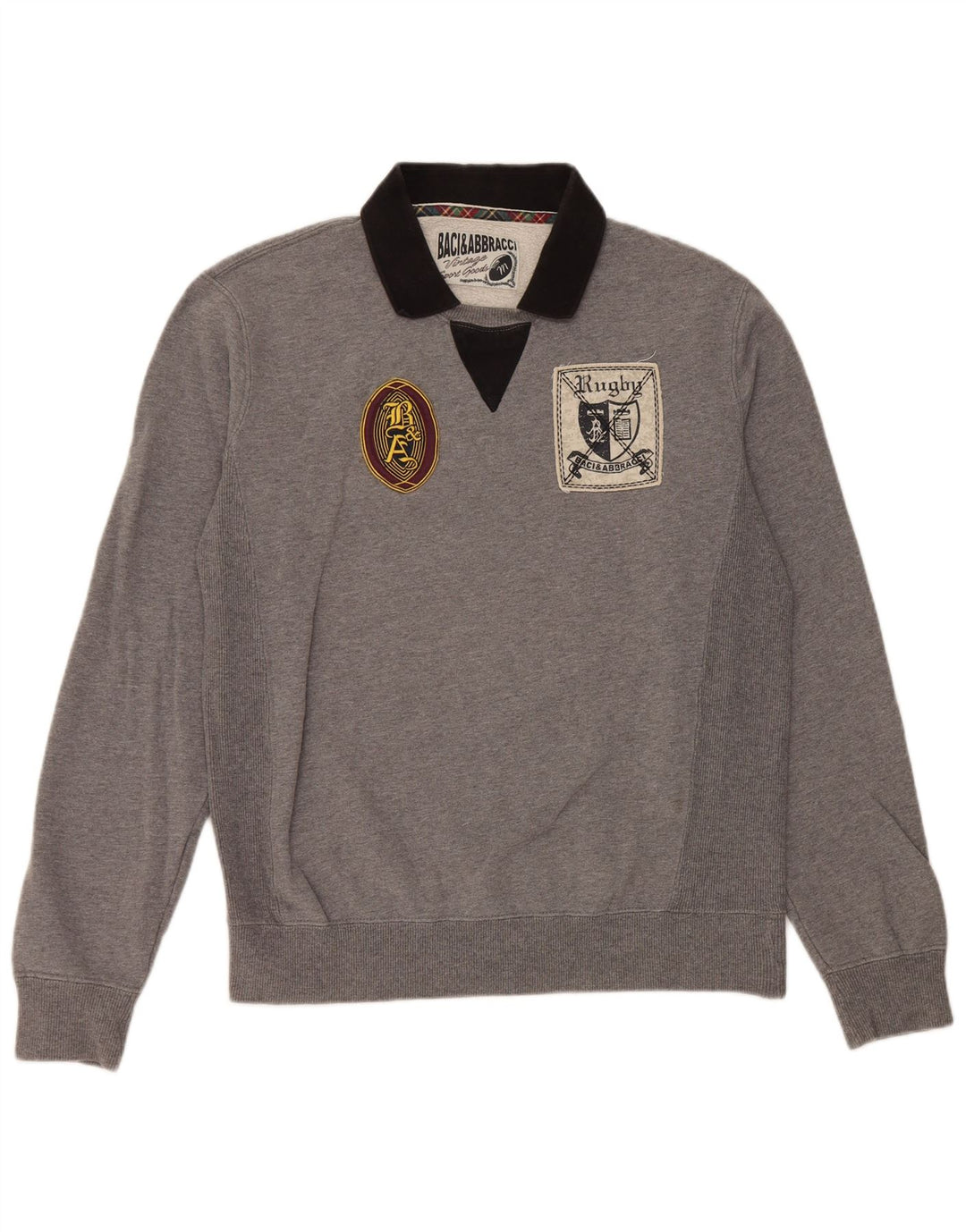 BACI & ABBRACCI Sweat-Shirt Graphique Homme Gris Moyen Colourblock