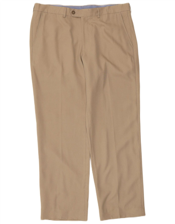 Marks & Spencer Pantalon de costume droit pour homme W34 L31 Beige