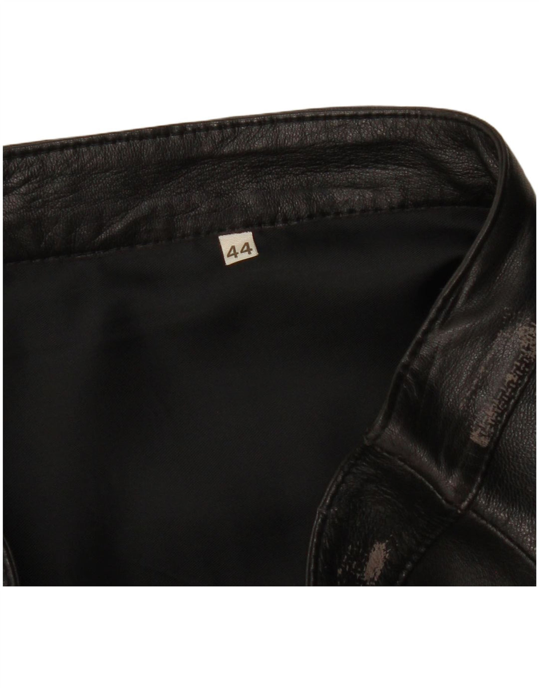 VINTAGE Jupe en cuir femme IT 44 Medium W28 Cuir noir