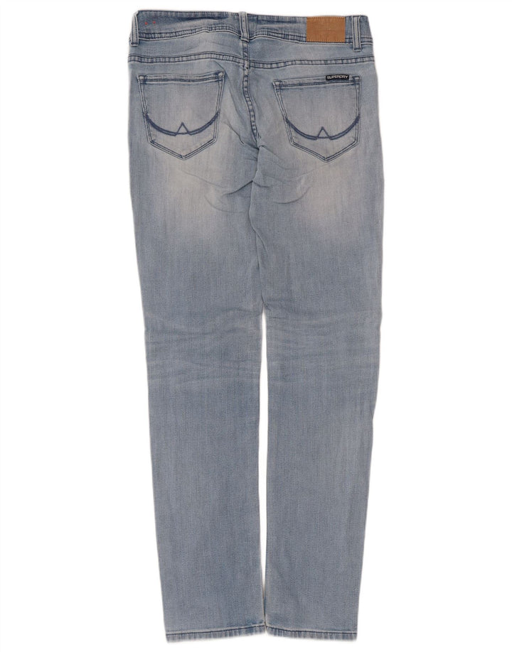 Superdry Jean Slim Cigarette Femme W29 L32 Bleu Coton