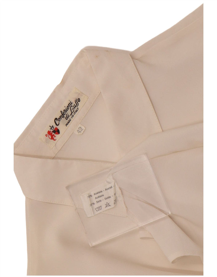 Confezioni Di Lusso Chemise Femme IT 42 Acétate Blanc Moyen