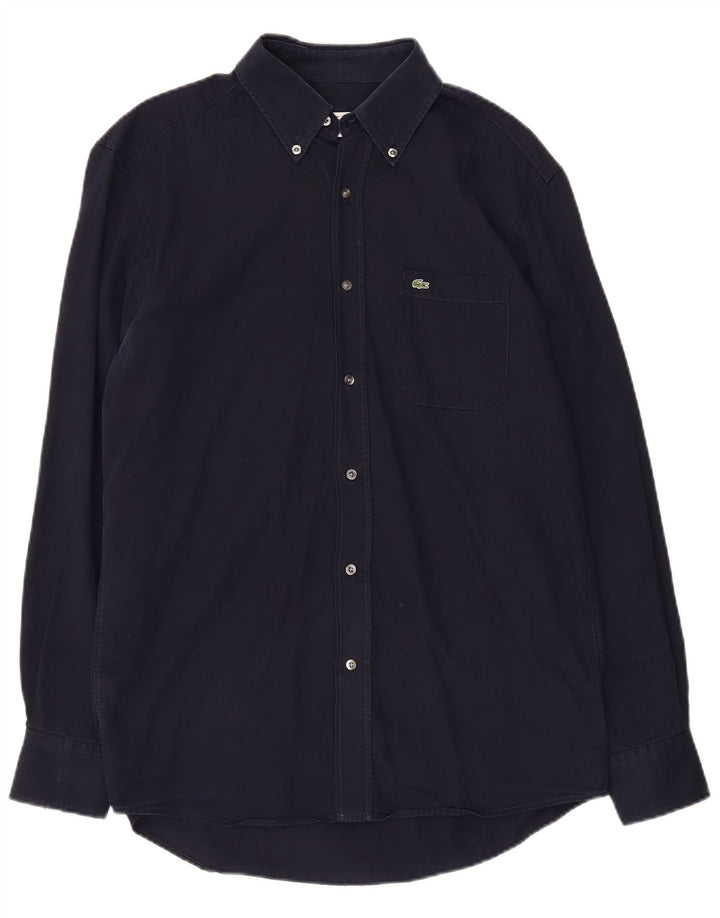 LACOSTE Chemise Regular Fit Homme Taille 40 Coton Bleu Marine Moyen