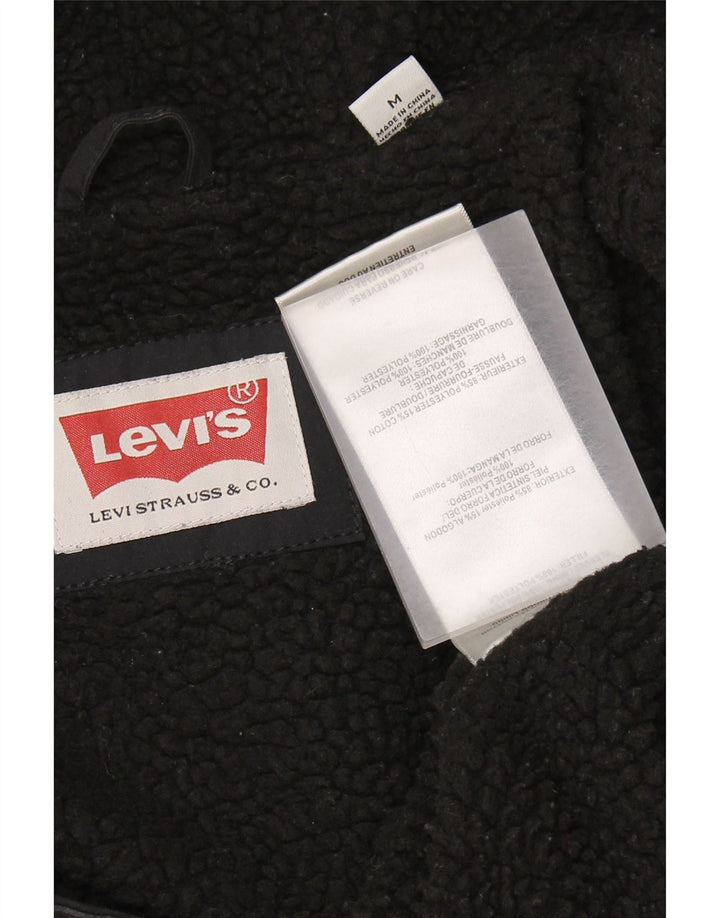 Levi's Veste coupe-vent à capuche pour homme UK 38 Noir moyen Polyester