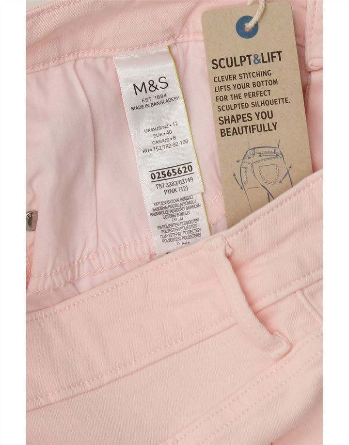 MARKS & SPENCER Short en jean pour femme UK 12 Medium W30 Coton rose