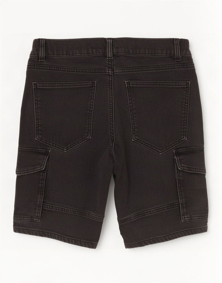 Zara Short cargo en jean pour homme EU 42 Large W32 Gris Coton
