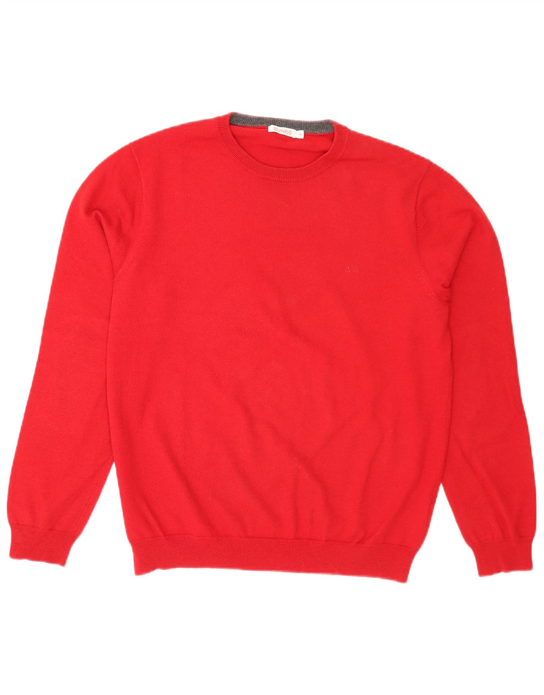 Sun68 Pull col rond homme en laine rouge moyen