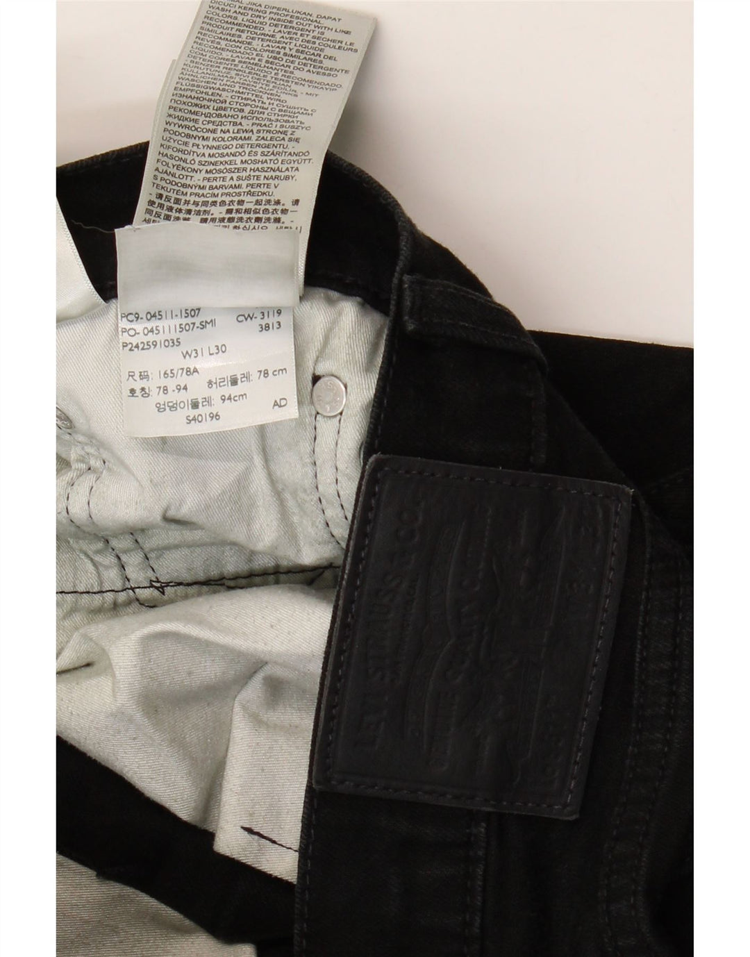 LEVI'S Jean Slim 511 Homme W31 L30 Noir Coton
