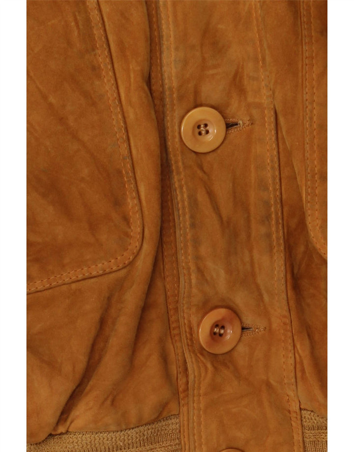 Vittorio Forti Blouson Bomber En Daim Homme IT 50 Grand Cuir Beige