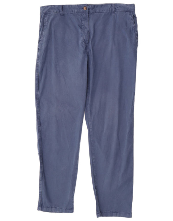 Marks & Spencer Pantalon chino fuselé pour femme UK 16 Large W34 L29 Bleu marine