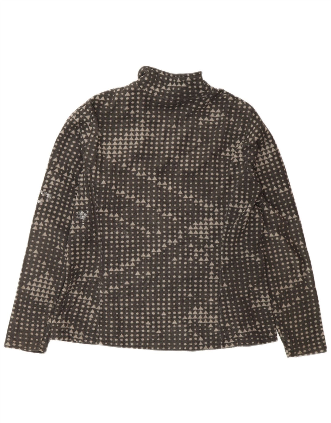 Eddie Bauer Veste polaire pour femme UK 14 Polyester géométrique gris moyen