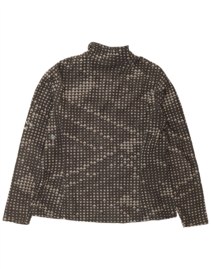 Eddie Bauer Veste polaire pour femme UK 14 Polyester géométrique gris moyen