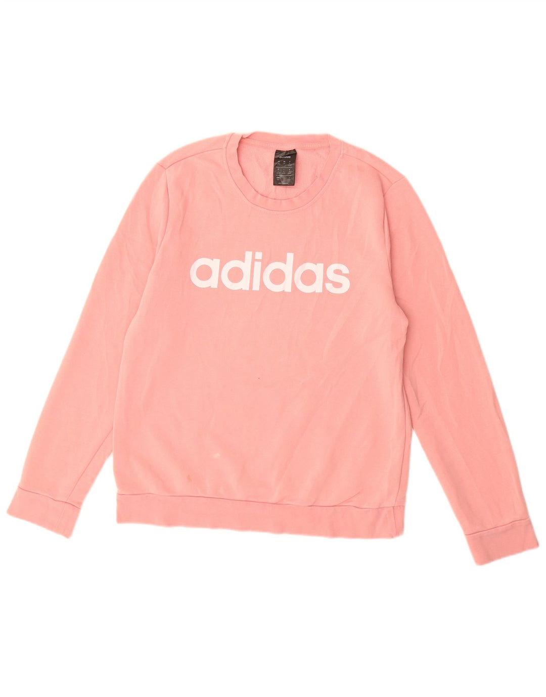 Adidas Sweat-shirt graphique pour femme UK 12/14 en coton rose moyen