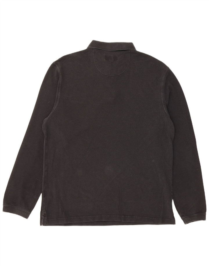 BARBOUR Polo à Manches Longues Homme XL Noir Coton