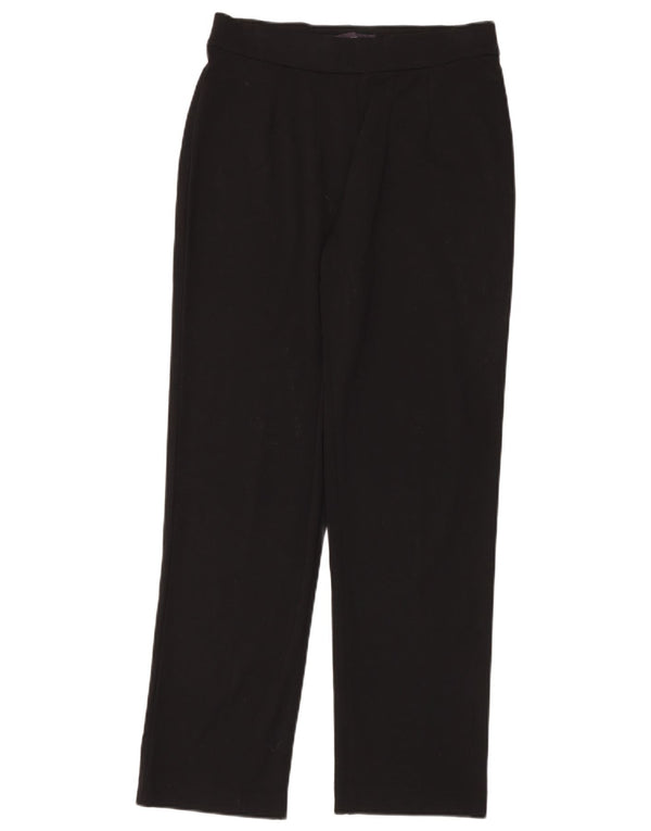 Marks & Spencer Pantalon décontracté droit pour femme UK 12 Medium W30 L30 Noir