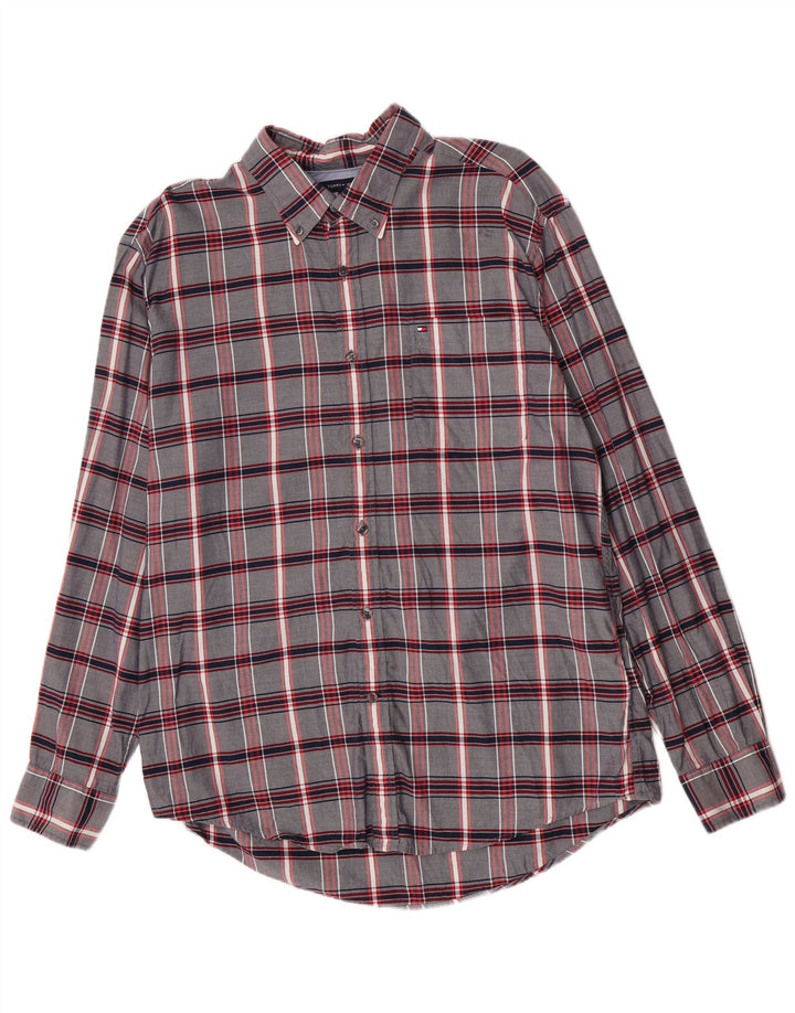 Tommy Hilfiger Chemise Homme XL Bleu Marine Carreaux Coton