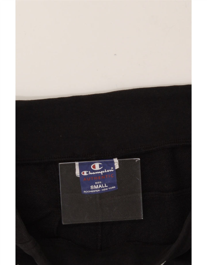 CHAMPION Mens Graphic Tracksuit Trousers Joggers Small  Black Vintage Champion and Second-Hand Champion from Messina Hembry 