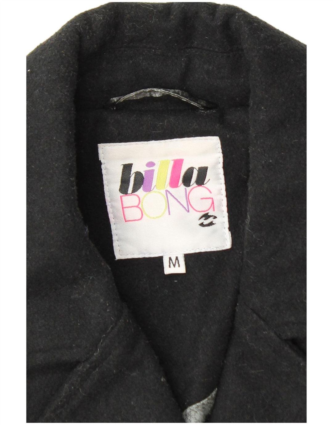 BILLABONG Caban Femme UK 12 Moyen Noir Polyester