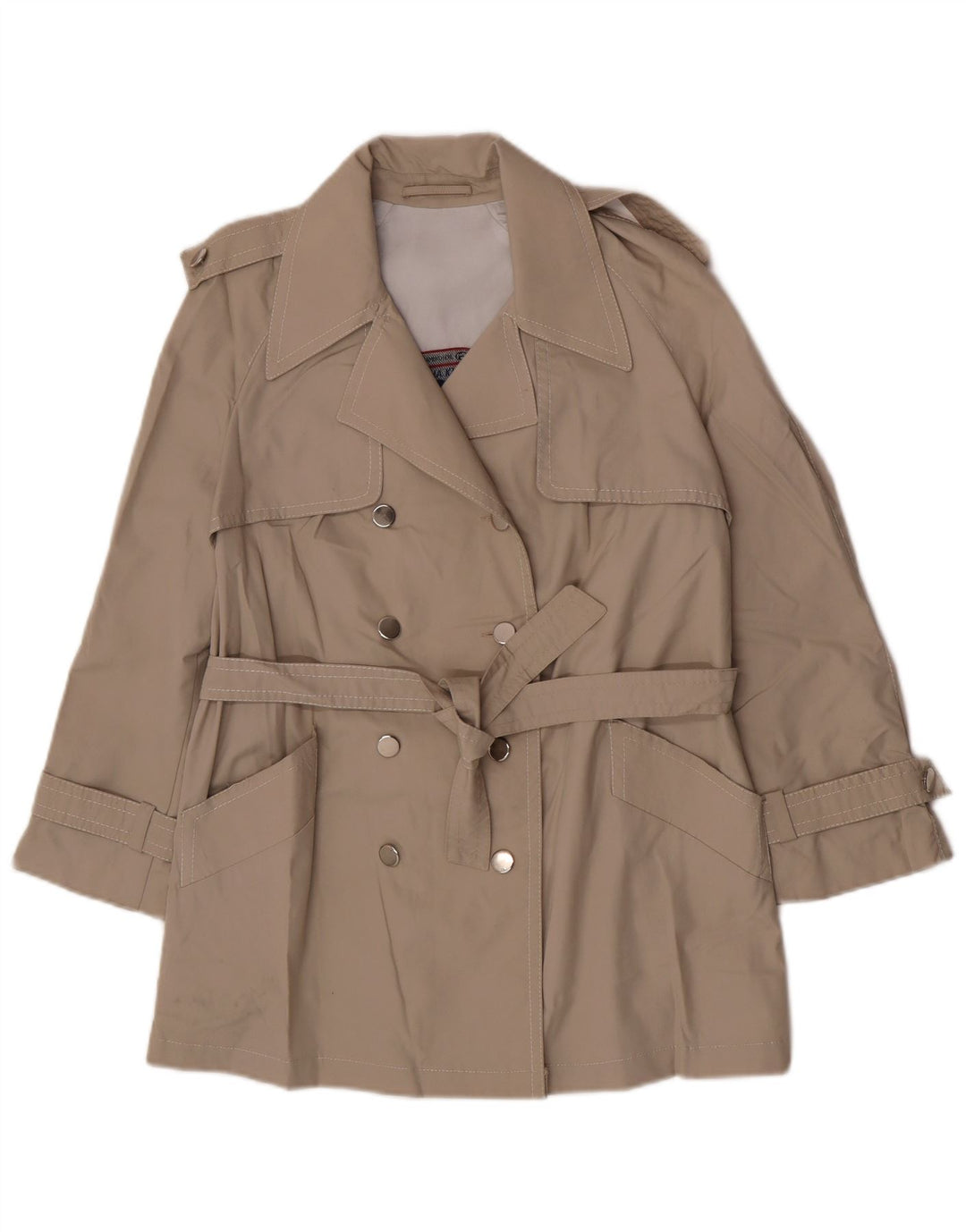 Trench Femme Vintage IT 44 Beige Moyen