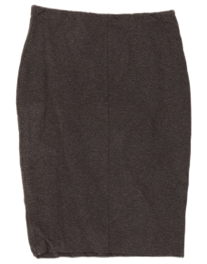 Jupe Crayon Femme Zara Medium W28 Coton Gris