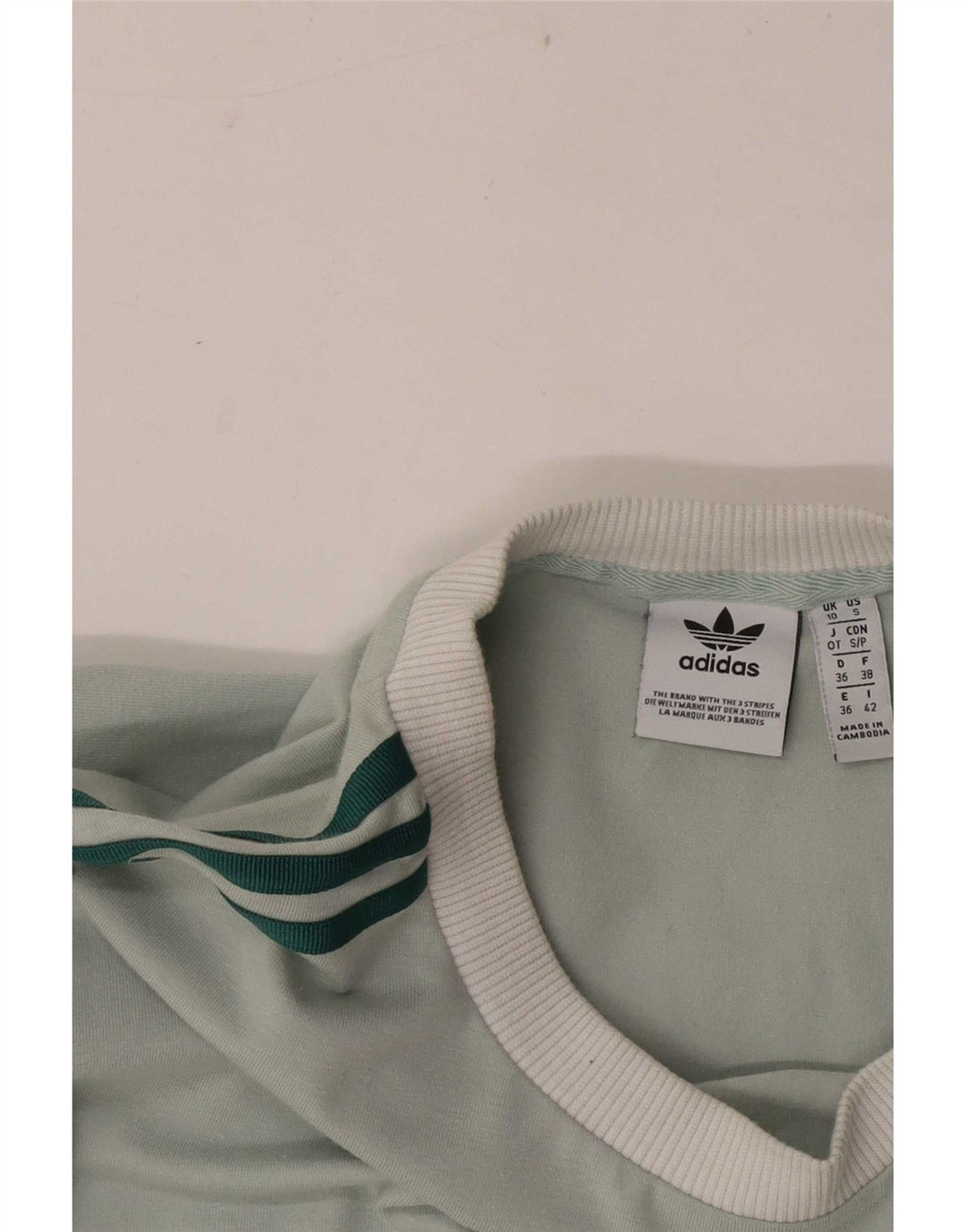 Adidas Haut à manches longues pour femme UK 10 Petit Vert