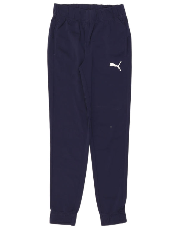 Puma Pantalon de survêtement pour femme Joggers UK 10 Small Bleu marine Polyester