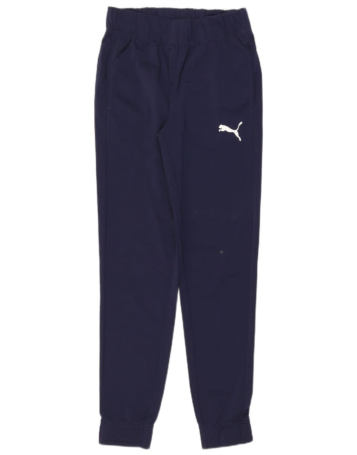 Puma Pantalon de survêtement pour femme Joggers UK 10 Small Bleu marine Polyester