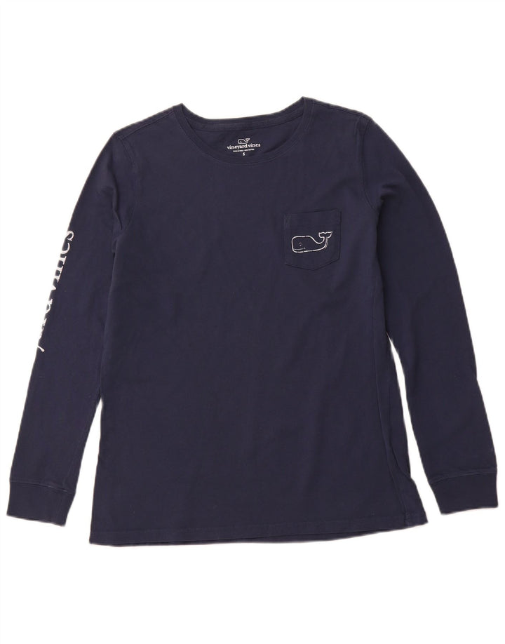 VINEYARD VINES Haut graphique à manches longues pour homme en coton bleu marine