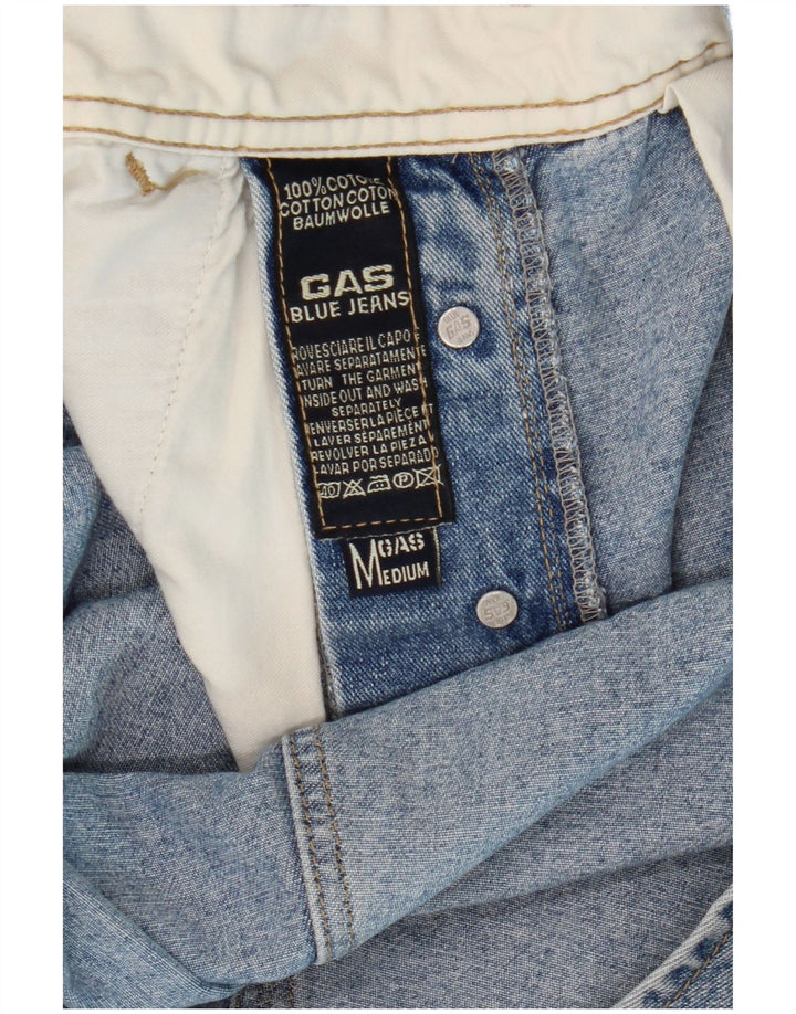 Gas Salopette Cargo Homme Jean Moyen W34 L31 Bleu Coton