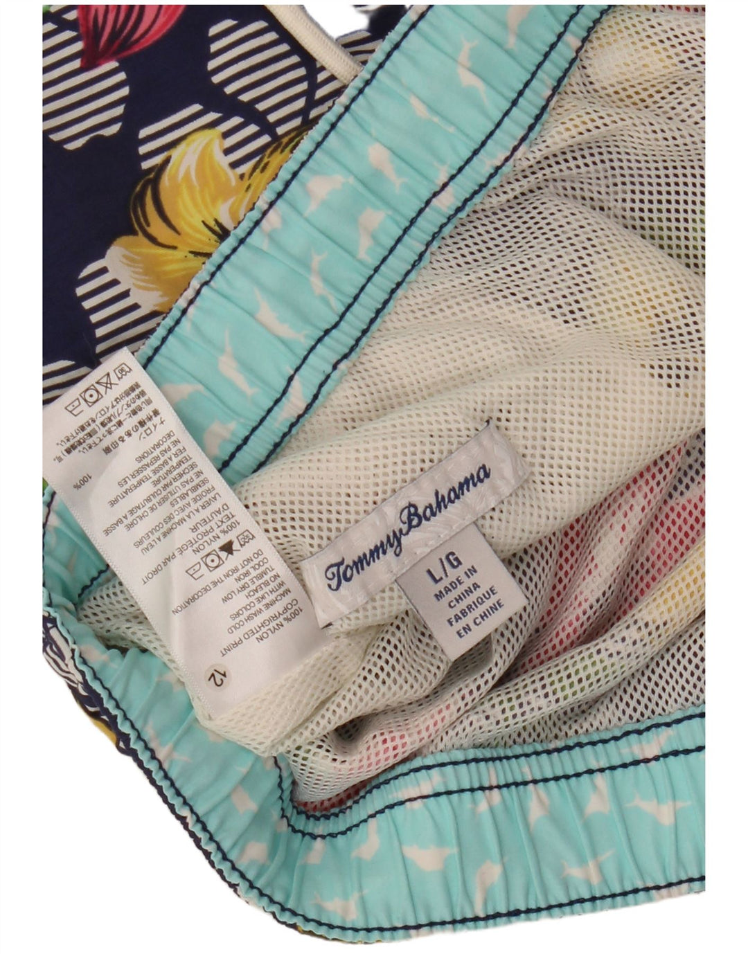 Tommy Bahama Short de bain hawaïen pour homme en nylon floral bleu marine