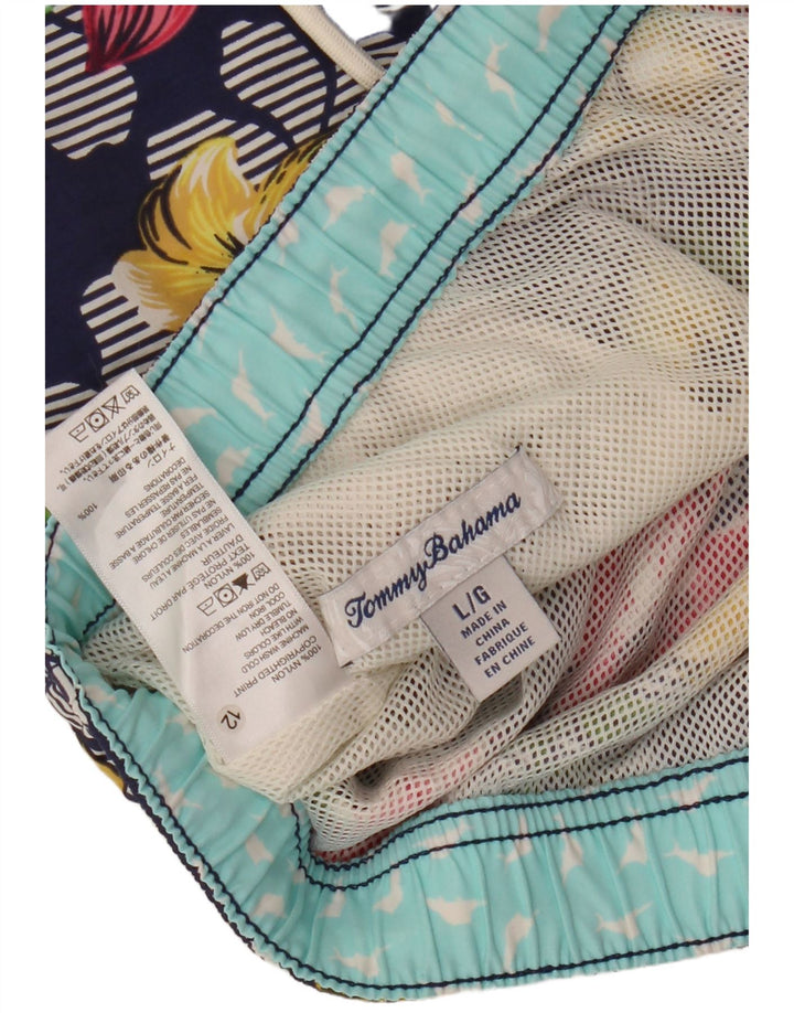 Tommy Bahama Short de bain hawaïen pour homme en nylon floral bleu marine
