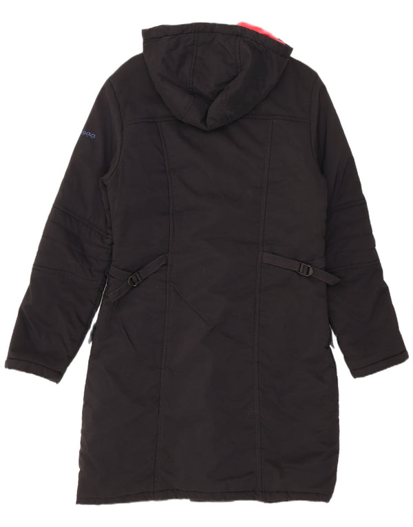 Lee Manteau rembourré à capuche pour femme UK 10 Small Noir