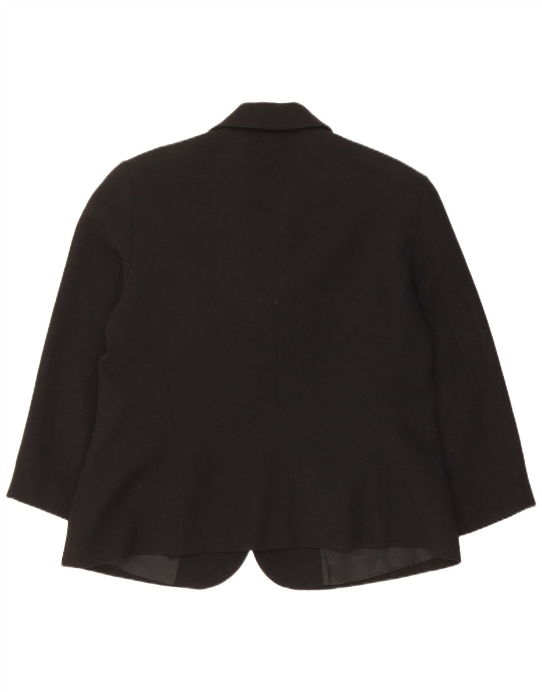 Luisa Spagnoli Veste Blazer 3 Boutons Femme UK 14 Laine Noir Moyen