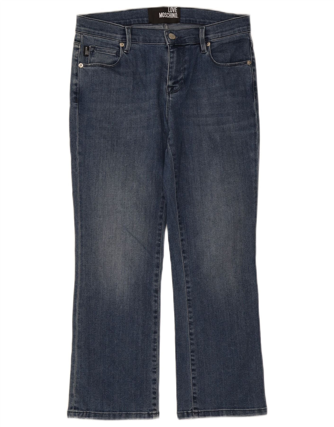 MOSCHINO Jean Court Femme W28 L25 Bleu Coton