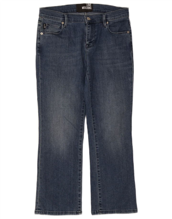 MOSCHINO Jean Court Femme W28 L25 Bleu Coton