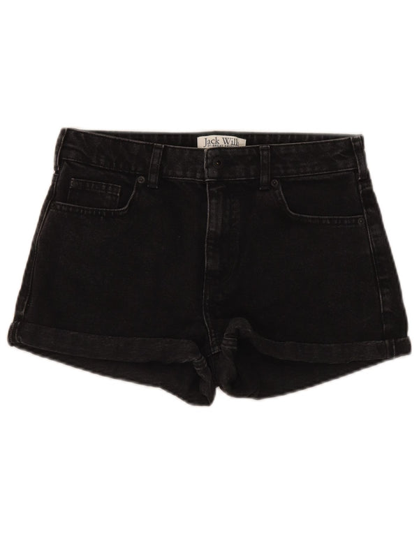 Jack Wills Short en jean pour femme UK 8 Small W28 Coton noir