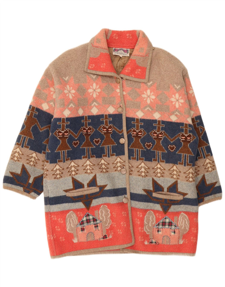 Amourelle Manteau pour femme UK 14 Medium Multicolore Fair Isle Nouveauté