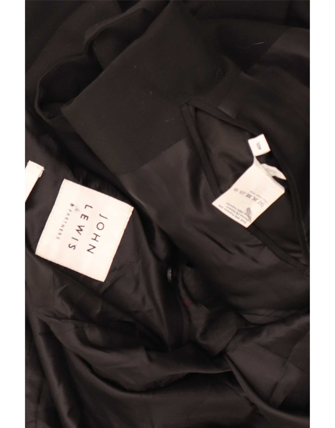 John Lewis Veste blazer à 2 boutons pour homme UK 40 Large Noir Polyester