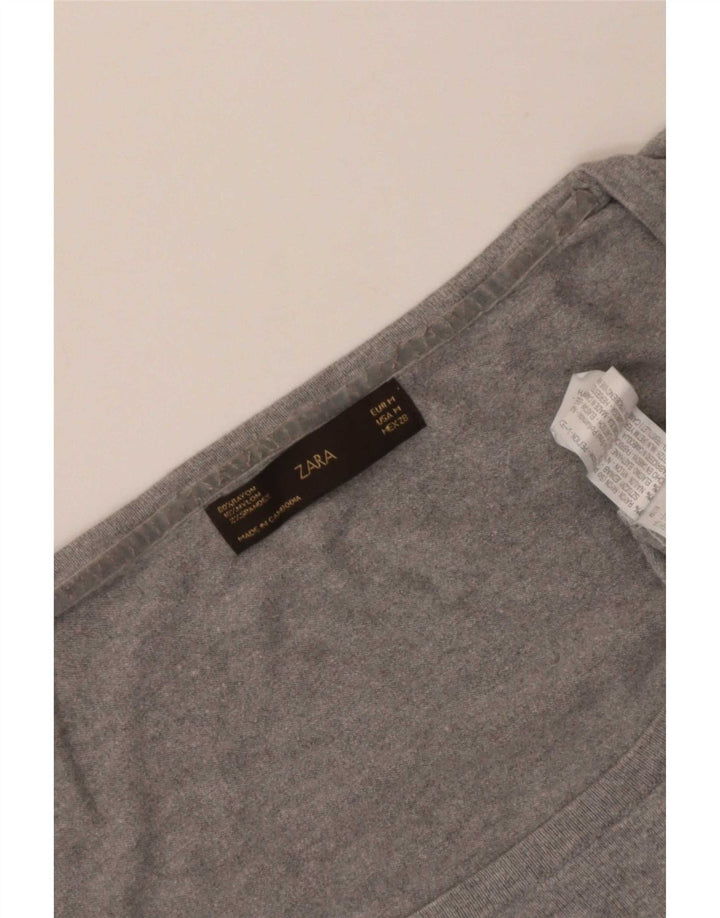 Zara Pull col bateau pour femme UK 12 Rayonne gris moyen