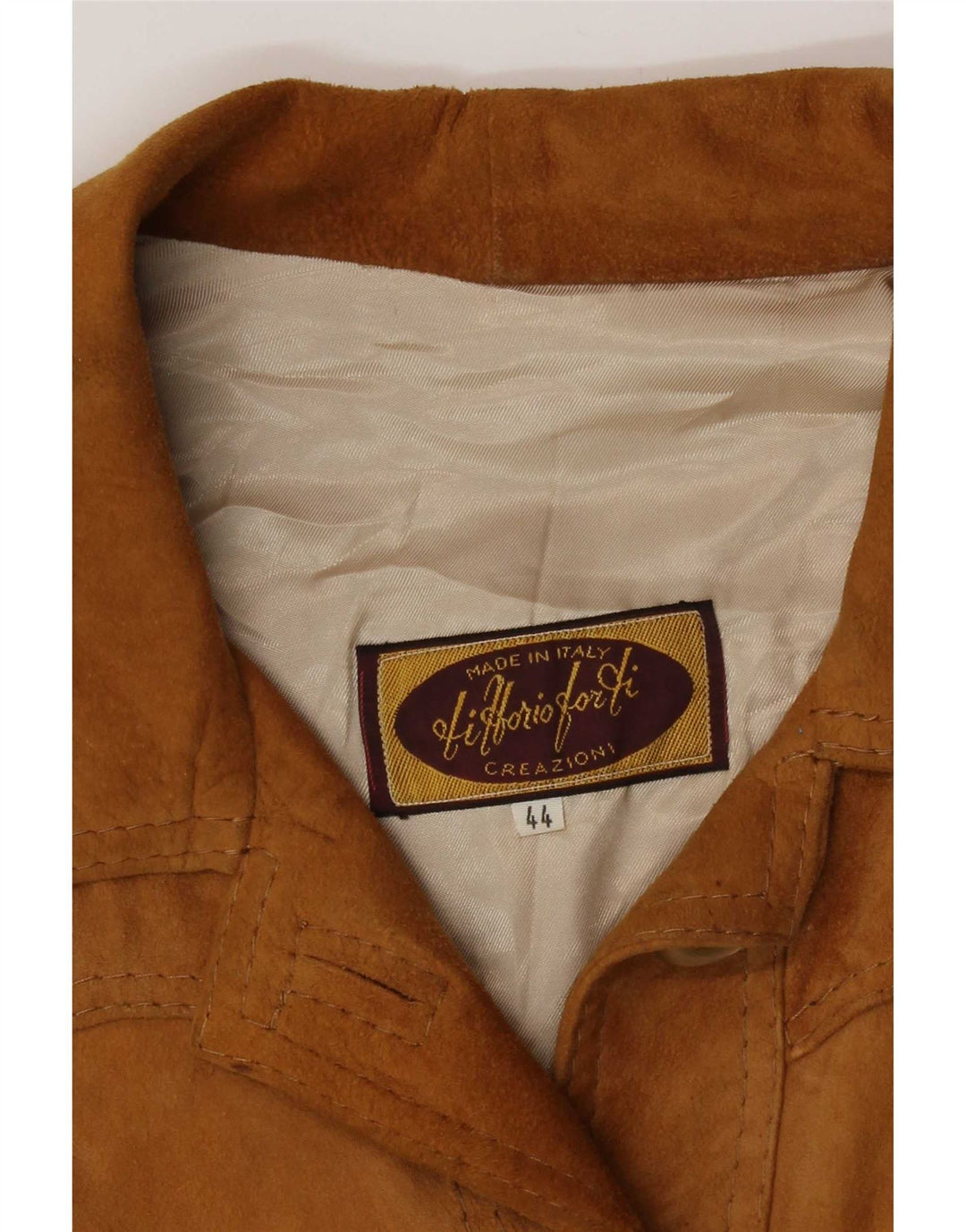 vintage Femme Daim Bomber Jacket IT 44 Moyen Brun Rétro
